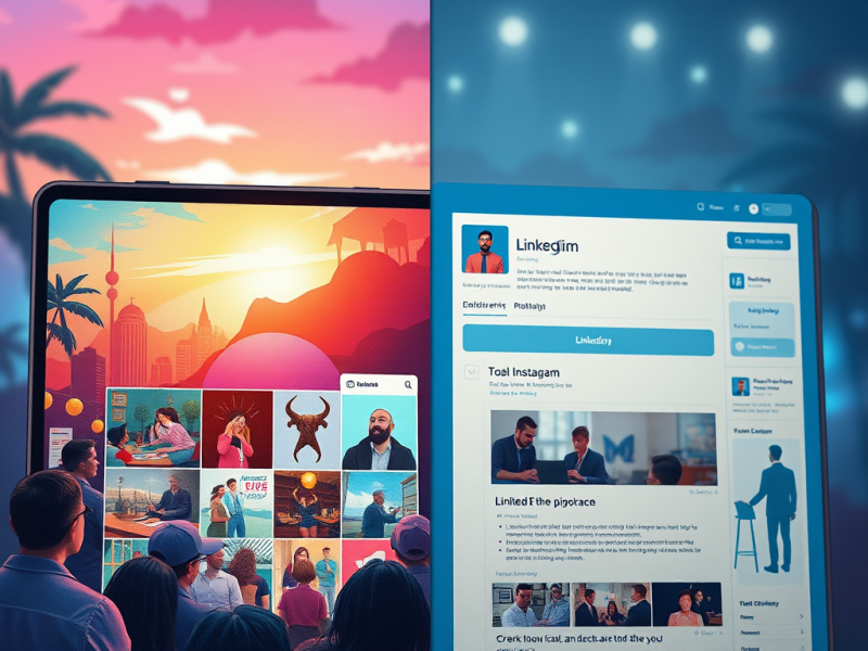 Choisir entre Instagram et LinkedIn pour votre&nbsp;entreprise.